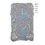 Fruit and Bird Thermometer/Clock Combo Moss Grn