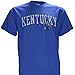 University of Kentucky Wildcats UK Basketball KY Arch Distressed Style T Shirt Blue