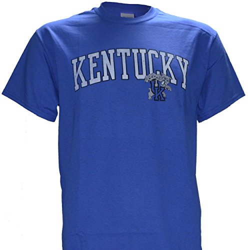 University of Kentucky Wildcats UK Basketball KY Arch Distressed Style T Shirt Blue
