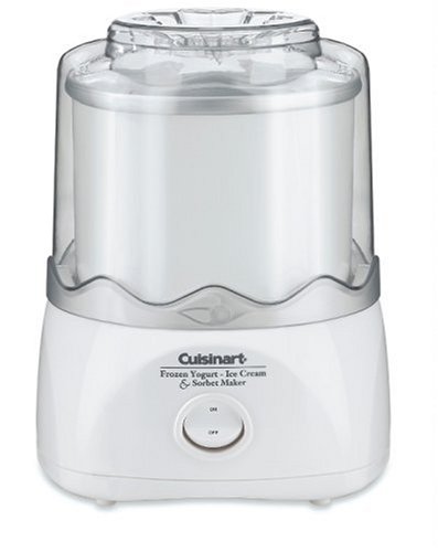 Factory Reconditioned Cuisinart ICE-20FR Automatic Frozen Yogurt-Ice Cream & Sorbet Maker, White