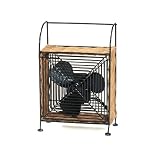 7 Natural Rattan Desktop Fan - Khaki - Square