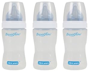 The First Years 3 Pack Breastflow Bottle, 5 Ounce