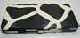 BLACK WHITE GIRAFFE PRINT DESIGN FLAT OPERA WALLET BY DESIGNSK