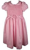 from Rare Editions Rare Editions Baby Girls Pink Spotted Smocked Dress-18 months