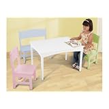 Nantucket Table with Bench and 2 Chairs - PASTEL