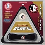 Florida State Seminoles Billiard Accessories Kit - includes Triangle Rack, Cue Ball and Brush