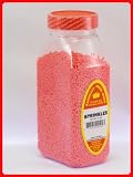 SPRINKLES PINK, JIMMIES FRESHLY PACKED IN LARGE JARS, spices, herbs, seasonings