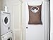 Urban Mom Door-Hanging Laundry Hamper with Stainless Steel Hooks - Coffee