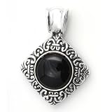 Silver Stone Pendants, Size: 33mm (1.3 inches)