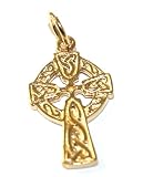 Beautiful 24k Gold Layered Irish Celtic Cross Charm/Pendant