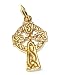 Beautiful 24k Gold Layered Irish Celtic Cross Charm/Pendant