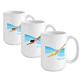 Wedding Favors Go-Girl Personalized Swimmer Coffee Mug - Black