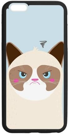 Cute Grumpy Cat Custom Protective Case Design for iphone 6 Plus Case with Black Laser Technology