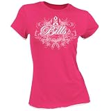 Buffalo Bills Breast Cancer Awareness Womens / Ladies Pink Cap Sleeve Tissue Tee T-shirt Small