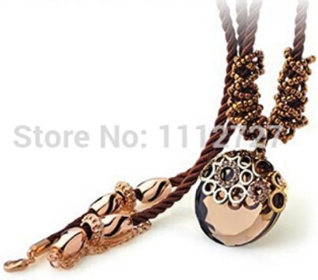 Pretty Birdy Elegant Vintage Crystal Necklace Long Rope Fashion Pendant Sweater Chain Female Chain Jewelry Accessories