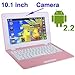 10" Laptop Netbook Notebook 4GB HD with Built-in Camera PINK Flash and TONS of Android Apps and Games by WOLVOL