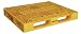 Vestil PLP2-4840-YELLOW Yellow Polyethylene Pallet with 4 Way Entry, 6600 lbs Capacity, 40" Length, 48" Width, 6" Height