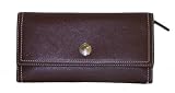 Coach Hamptons Brown Leather Envelope Checkbook Wallet 42982