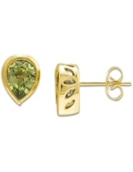 Peridot Earrings in 14K Yellow Gold