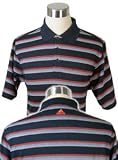 Men's Adidas ClimaLite Triple Bar Stripe Jersey Polo - New Closeout Model