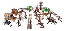 Wild West Cowboys & Indians Plastic Figures Bucket Playset
