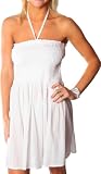 One-size-fits-all Ruffled Tube Dress/Coverup - White One-size-fits-all Ruffled Tube Dress/Coverup - White