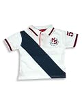 Wild Mango - Infant Baby Boys Short Sleeved Placket Shirt, White, Blue