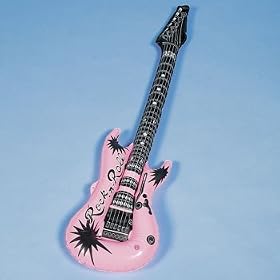 Pink Inflatable Rock Star Guitar