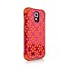 Ballistic Aspira Flowers Pattern Case for Samsung Galaxy S4 - Retail Packaging - Flowers Hot Pink/Tangerine