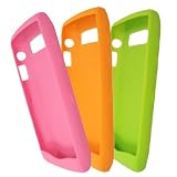 BlackBerry Green Patterned Orange Patterned and Pink Patterned Color Matte Finish Silicone Skin Case for BlackBerry Pearl 3G 9100