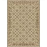 IMAGE OF Charlemagne Aubusson Ivory Contemporary Rectangular Rug Size: 6'7