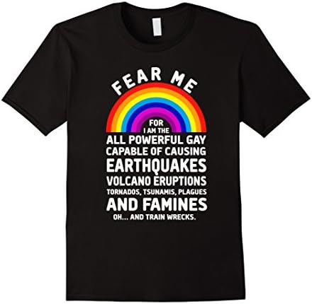 Men's All Powerful Gay (Funny Gay Pride, Gay Rights, LGBT T-Shirt) Medium Black