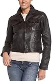 Levi's Women's Leather 2 Pocket Trucker Jacket