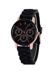 HACBIWA Women Girls Ladies Silicone Black Color Jelly Wrist Watch
