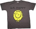 Junk Food Mr. Happy Officially Licensed t-shirt Heather Gray