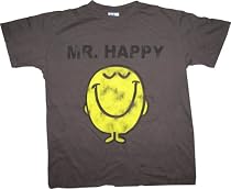 Junk Food Mr. Happy Officially Licensed t-shirt Heather Gray