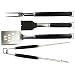 Charcoal Companion 4-Piece Perfect Chef Barbecue Tool Set with Black Handles