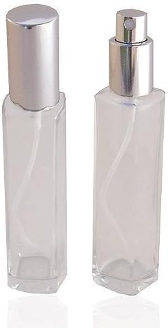 GETI BEAUTY Empty Refillable Slim Perfume Glass Bottle with Silver Spray Top 1.7oz/50ml by Geti Beauty