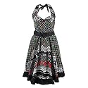 Hell Bunny Neckholder-Kleid KISS KATE 50'S black