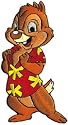 Disney Chip & Dale Chipmunks - 4" Dale Hawaiian Patch