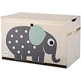 3 Sprouts Toy Chest, Elephant, Grey