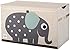 3 Sprouts Toy Chest, Elephant, Grey