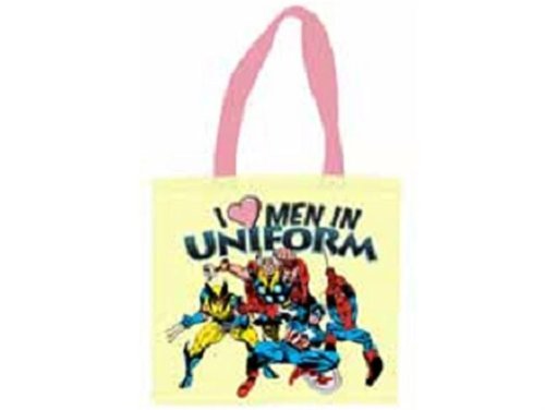  I Love Men in Uniform Canvas Tote Bag 14"x15"