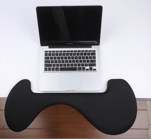 Leather Ergonomic Keyboard Armrest - Black On Sale