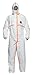 DuPont Tyvek 800 TJ198T CE-Certified Cat-III Type-3/4/5/6 Chemical Protective Coverall Suit with Sealed Bag, White, X-Large