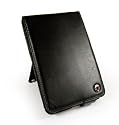 Tuff-Luv Napa Leather case cover for Amazon Kindle DX (1st Gen - 9.7 inch) - Black (Flip style + stand)