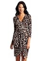 BCBGMAXAZRIA Women's Sidney Front Petal Shirring Dress