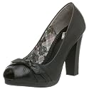 Report Women's Song Peep-Toe Pump,Black,10 M