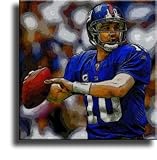 Completely Handpainted American Football Sport Painting, Custom Order FL3740, Oil on Canvas, with Option to Paint Jerry, Brett & Co. from Any Other Favorite Photograph or Picture, Unframed, Size 12" x 18" inch