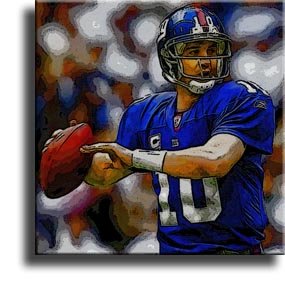 Completely Handpainted American Football Sport Painting, Custom Order FL3740, Oil on Canvas, with Option to Paint Jerry, Brett & Co. from Any Other Favorite Photograph or Picture, Unframed, Size 12